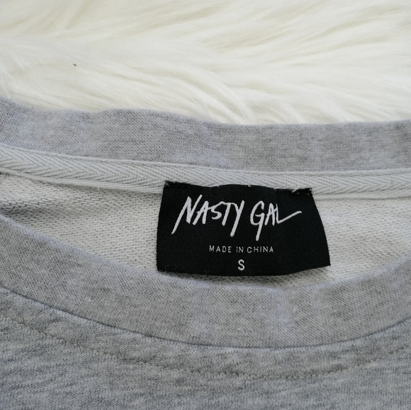 Nasty Gal Tear & Slit Sweatshirt Size S - Picture 6 of 9